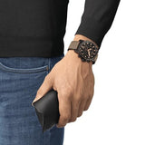 Tissot Mens Supersport Chrono 316L Stainless Steel case with Black PVD Coating Swiss Quartz Watch