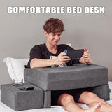 Comehealthy Lap Desk Pillow for Laptop, Large Reading Pillow for Adult, Arm Rest Pillow with Cup Holder