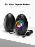 Computer Speakers for Desktop PC, 20W Peak Power Bluetooth 5.4 USB/USB-C Powered PC Speakers with RGB Glow