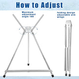 12 Pcs Aluminum 15'' to 21'' High Tabletop Easel Display Adjustable Portable Tripod Desktop with Extension Arm