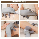 PERLEVI Cordless Shiatsu Neck and Shoulder Massager with Heat – 6D Kneading Massage, Deep Tissue Pain Relief for Trapezius, Rechargeable, Brushless Motor