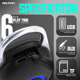 Dolphin Waterproof Clip-On Bluetooth Speaker – Portable & Rechargeable, Perfect for Hiking, Travel, Beach, Pool, and Outdoor Adventures (Black)