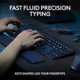 MX Keys S Combo - Performance Wireless Keyboard and Mouse with Palm Rest, Customizable Illumination,
