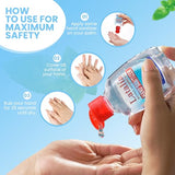 Latalia Mini Hand Sanitizer Travel Size Bulk Pack of 96 | 80% Alcohol Gel Unscented Non Drying Moisturizing For Non-Sticky