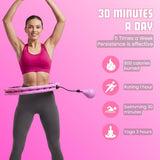 Infinity Hoop for Adults Weight Loss - 2 in 1 Adjustable Weighted Hula Hoop Plus Size with 28 Detachable Links, Massage & Exercise Hula Hoop for Smart Fitness Workout