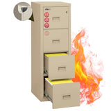 FireKing Turtle Vertical 4 Drawer Legal and Letter Fire Safe File Cabinet with Key Lock
