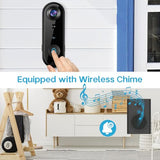 Smart Human Detection, Real-time Alert, FHD Night Vision, Two-Way Audio, IP65 Waterproof, 2.4Ghz WiFi