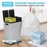 Compartment Step Trash Can – Kitchen Garbage Can with Waste & Recycling Bins – Slow-Close Lid, Odor Control, Hands-Free