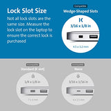 Slim N17 2.0 Combination Laptop Lock for Wedge-Shaped Slot Dell Laptops