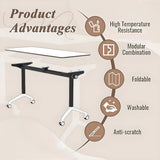 1pack,47in, Conference Table, Folding Meeting Table with Wheels,Modular Conference Room Tables