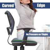 HOMBYS Tufted Furry Recliner Seat Cushion for Elderly Foam Curved Edge Large Square Seat Cushion (Grey)