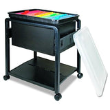 HomeStock Letter/Legal Rolling File Cart (18.5" L x 14.5" W x 21.75" H), Black, Lightweight