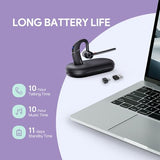 Bluetooth Headset BH71 Pro,Teams Zoom Certified,Single Ear Wireless Headset with Charging Case