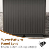 8FT Conference Table (94.5"×43.3"), Seats 6–8, with 1 Hidden Cable Box, 5cm Thick Top, Champagne Gold Aluminum Edge Trim
