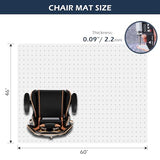 Chair Mat for Carpet, SALLOUS 46" x 60" Office Chair Mat for Carpeted Floors, Heavy Duty Vinyl Floor Mat (Clear, Rectangular)