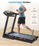 CIIHI Treadmill with Auto Incline - Adjustable Height Handrail 15% Auto Incline Treadmill with 400 lbs Capacity - Foldable Running Machine