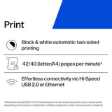 Print, Fast speeds, Easy Setup, Mobile Printing, Advanced Security, Best-for-Small Teams, Ethernet/USB only