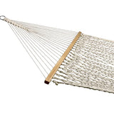 Sunnydaze Cotton Rope Hammock for Outside - 450-Pound Capacity Indoor or Outdoor Hammock with Spreader Bars - Natural