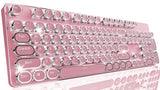 TK950 Typewriter Keyboard Wireless Mechanical Keyboard, 104 Keys Aesthetic Typewriter Keyboards with White Backlit