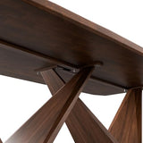 Final Title: Furniture of America Nazaen III 82.5" Mid-Century Modern Solid Wood Live Edge Dining Table with Steel Support, Walnut Finish, Seats 6–8