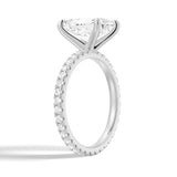 MSBLUE 2ct Radiant Cut Moissanite Engagement Ring, Size 8