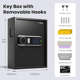 KornerBatl Heavy Duty 103 Position Key Lock Box with Code - Electronic Key Cabinet Wall Mount with Code - Secure Key Safe