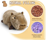 Capybara Stuffed Animals, Microwavable Stuffed Animal Adorable Fluffy Capybara Plush for Warmth Comfort, Heatable Coolable Lavender Scent Toy, Cute Soft Plushie Gift for Kids Adult & Children Boy Girl