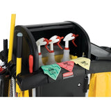 Rubbermaid Commercial High Security Housekeeping Janitorial Cart with Wheels, Yellow Vinyl Bag