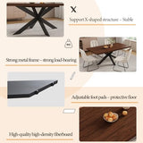 ZckyCine Expandable Dining Table Set for 6-8 People