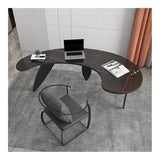 zhongxlla Standing Desk, Modern Arc Home Office Desk, Rock Slab Top Laptop Table for Writing