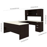 Hutch, and Keyboard Tray, Executive Workstation for Home or Professional Office, 65 Inches