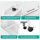 Rolling File Cart with Wheels Hanging Files,Rolling File Cabinet Organizer