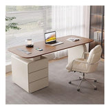 zhongxlla Standing Desk, Modern Study Writing Desk, Home Office with 3 Storage Drawers