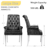 AODCHR Upholstered Velvet Accent Dining Chair, Elegant Tufted Dining Room
