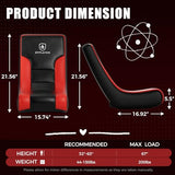 GTPLAYER Floor Rocker Gaming Chair – Adjustable Angle Limiter, Ultra Lightweight Ergonomic Floor Rocking Game Seat for Gaming and Lounging, Red