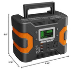 HOWEASY Portable Power Station 300W, 236Wh Solar Generator with Pure Sine Wave 110V AC Output, Backup Lithium Battery with LED Light for Outdoor Camping Travel Home Blackout