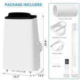 Garvee Powerful 14,000 BTU Portable Air Conditioner – 3-in-1 Quiet AC Unit for Large Rooms up to 700 Sq.ft – Smart & Sleep Modes, 24H Timer, Auto Swing, Remote Control, Easy Installation Kit