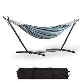 Garvee Double Hammock with Foldable Steel Stand and Carry Bag – Indoor/Outdoor Standing Hammock, 450 LBS Capacity, for Garden, Camping, Beach (Ocean)