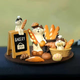 5Pcs Cute Cat Car Dashboard Accessories, Fun Car Rearview Mirror Decorations, Kawaii Desk Office Decorations