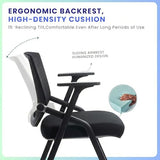 Office Chair Foldable Desk Chair Mesh Back and Arms for Conference Meeting Guest Reception Home Office