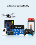Lexar 2TB Blue Micro SD Card Up to 160MB/s microSDXC UHS-I Memory Card