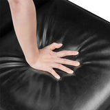 Yaheetech PU Leather Black Chairs, Mid-Century Modern Armchair with Solid Wood Legs