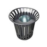 Commercial Trash Cans,Zone Round Garbage Bin,Square Hotel Street Patio Indoor Metal Stan