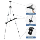 Art Easel Stand for Painting and Sign - RRFTOK Aluminum 66 Inch Metal Tripod Adjustable Portable Easels for Display - Canvas Stand for Floor Drawing - Gifts for Artists Woman or Teen Art Supplies