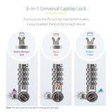 StarTech.com 25-Pack Universal Laptop Lock 6.6ft (2m), Serialized Security Cable