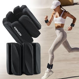 INDEPANDIA Wrist & Ankle Weights for Women and Men, 4lbs Pair Adjustable Silicone Weighted Bangles for Arm & Leg Workouts, Black
