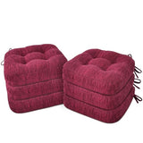 Shinnwa Kitchen Chair Cushions Set of 6, Dual-Layer Memory Foam Dining Chair Cushions