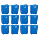 United Solutions 7 Gallon / 28 Quart Space Saving Recycling Bin, Fits Under Desk and Small, Narrow Spaces in Commercial