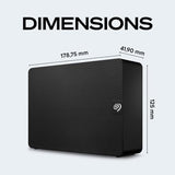 Seagate Expansion 20TB External Hard Drive HDD - USB 3.0, with Rescue Data Recovery Services
