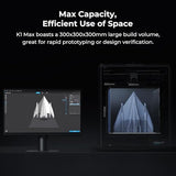 Creality K1 Max 3D Printer, 600mm/s Max High-Speed with Dual Cooling, Smart AI Function, Auto Leveling and Out of the Box, 300x300x300mm Large Print Volume 3D Printer, Ideal for Pros & Hobbyists